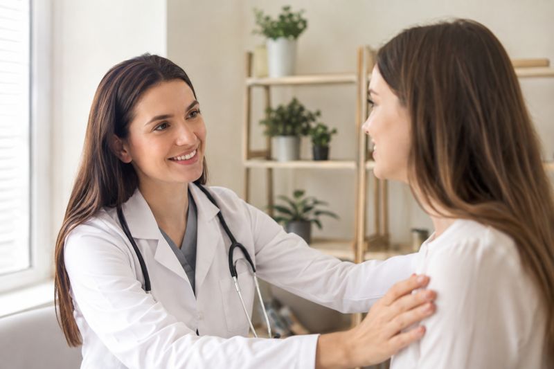 Provider discussing a clinical treatment plan with a patient